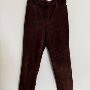 Real Clothes 100% Genuine Leather Brown Pants Size 12